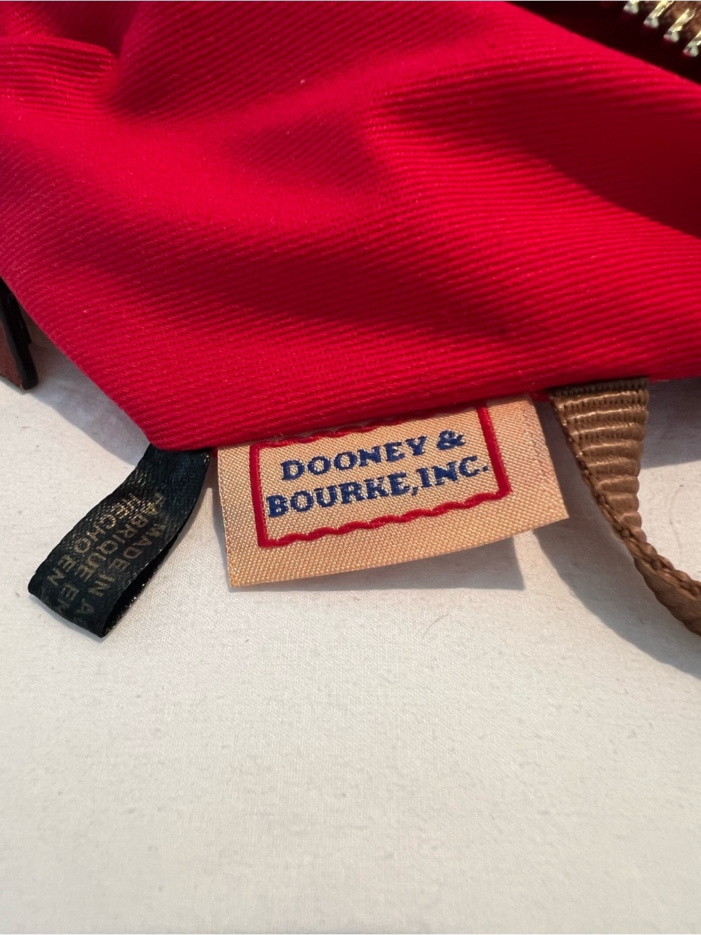Dooney & Bourke Cream Pebble Leather Crossbody with Brown Trim - Picture 9 of 14